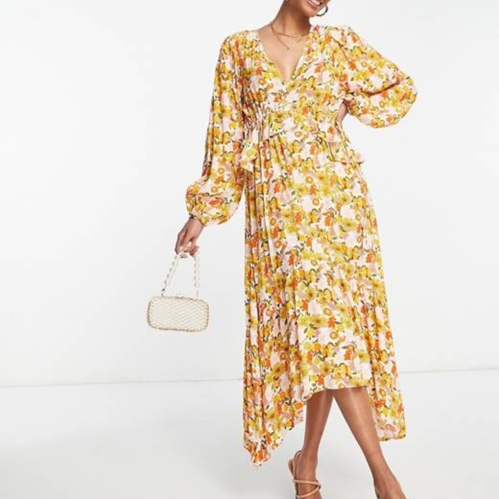 Y.A.S ASOS Hi-Low Floral Midi Dress Size Small NWT